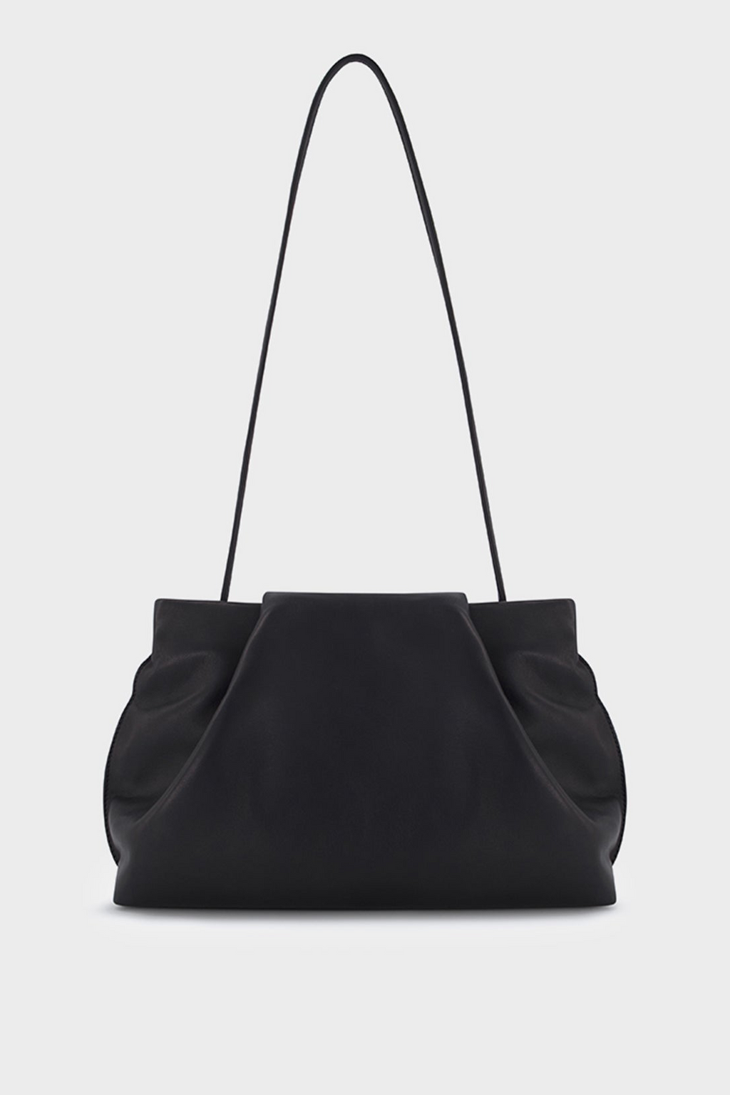 Fold Clutch in Smooth Black