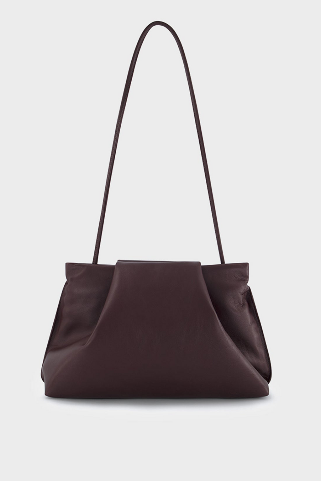 Fold Clutch in Smooth Burgundy