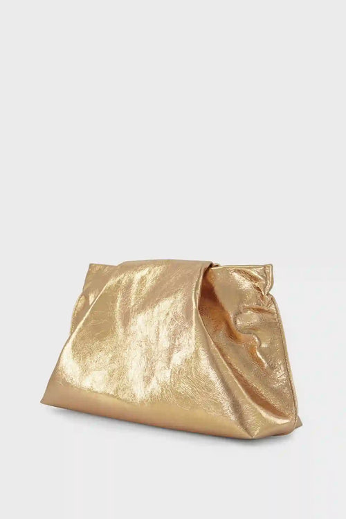 Fold Clutch in Metallic Gold