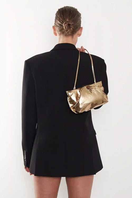 Fold Clutch Mini in Metallic Gold