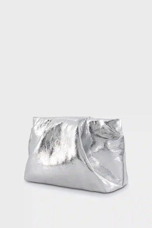 Fold Clutch Mini in Metallic Silver