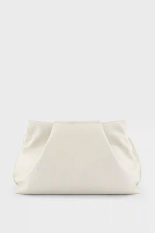 Fold Clutch in Smooth Off White