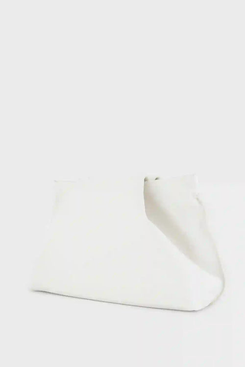 Fold Clutch in Smooth Off White