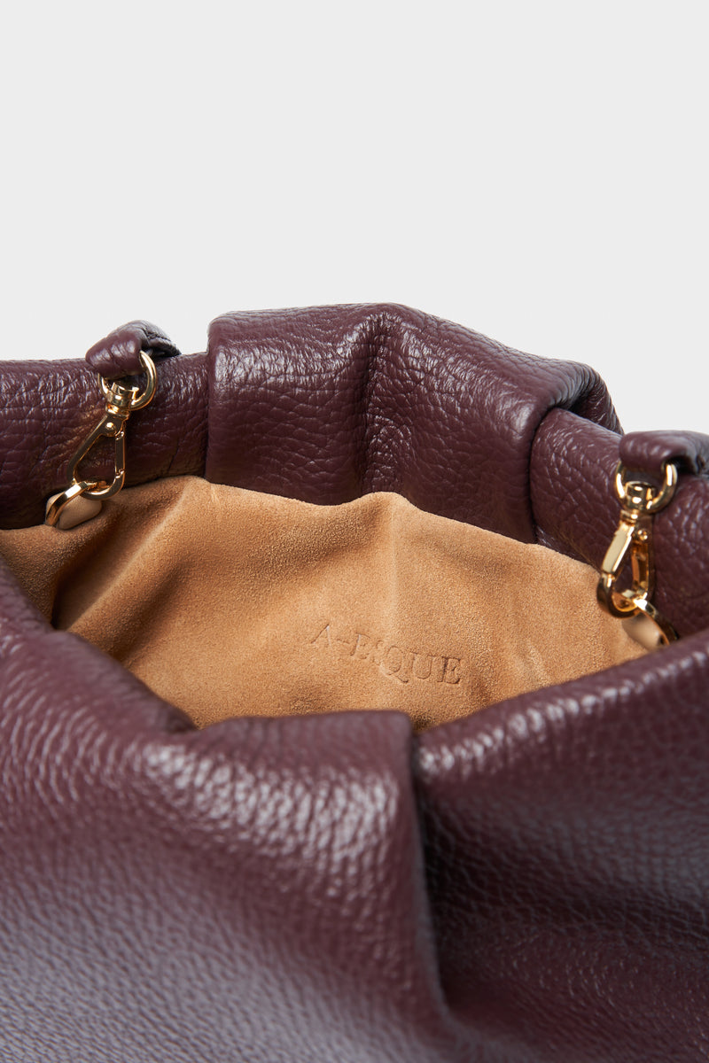 Fold Clutch Mini in Grain Burgundy