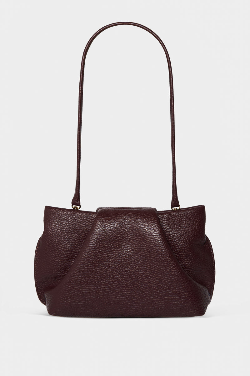 Fold Clutch Mini in Grain Burgundy