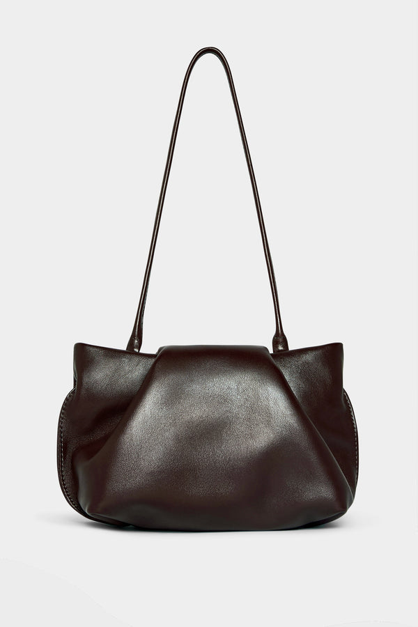 Fold Clutch Mini in Smooth Dark Brown