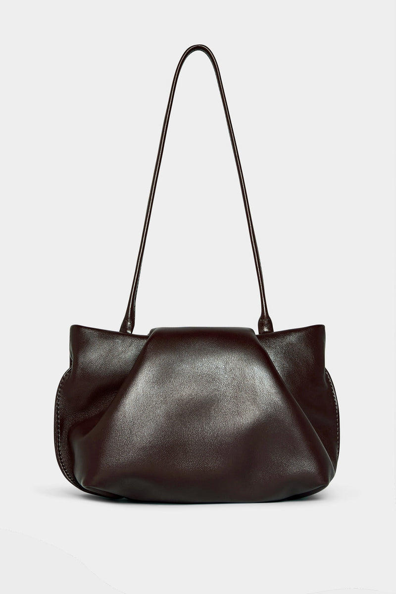 Fold Clutch Mini in Smooth Dark Brown