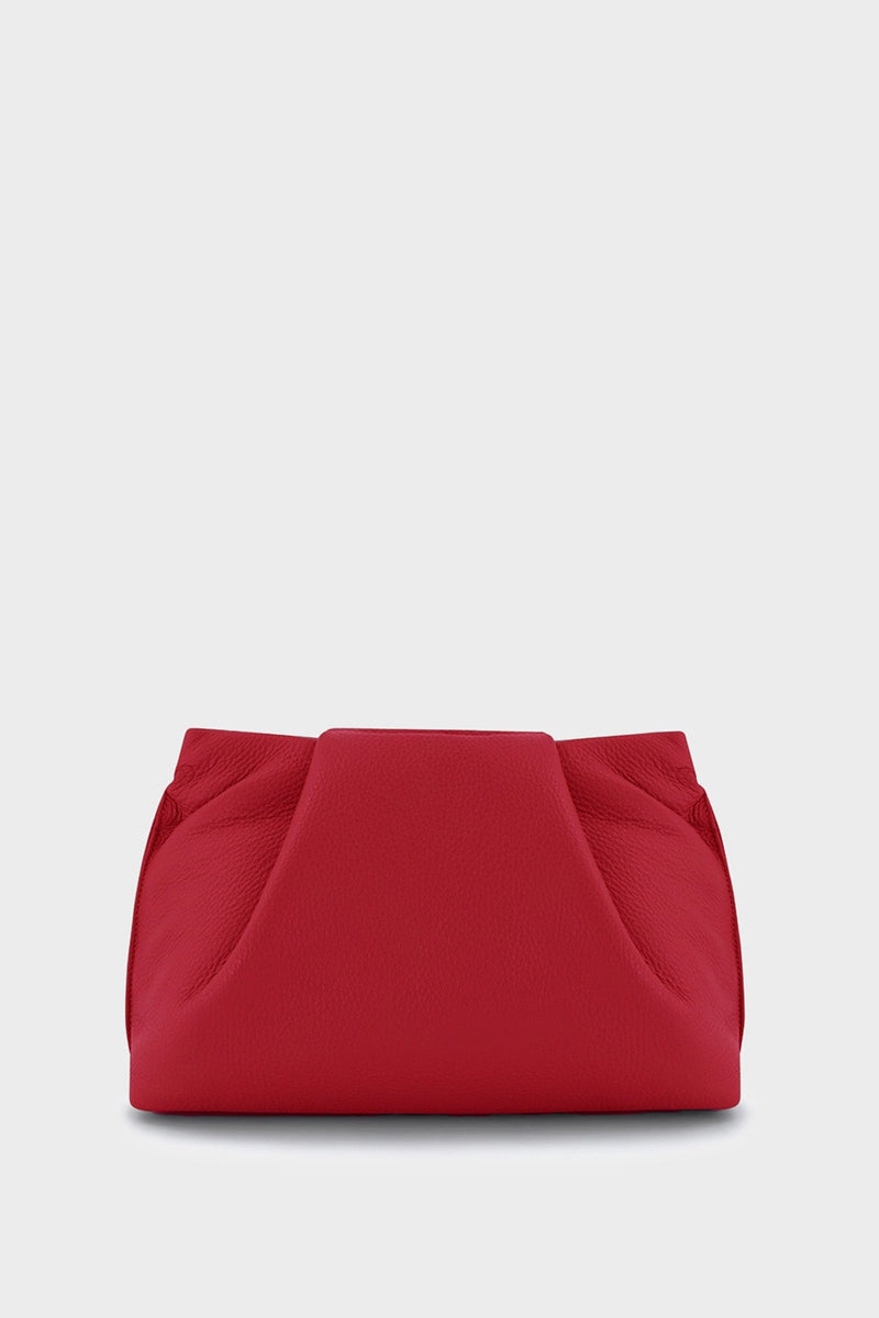 Fold Clutch in Grain Red