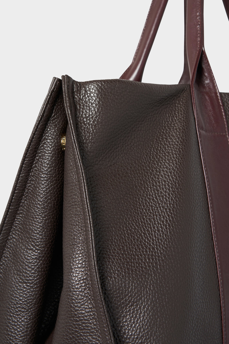 Jumbo Grocer Deluxe Tote Bag in Dark Brown