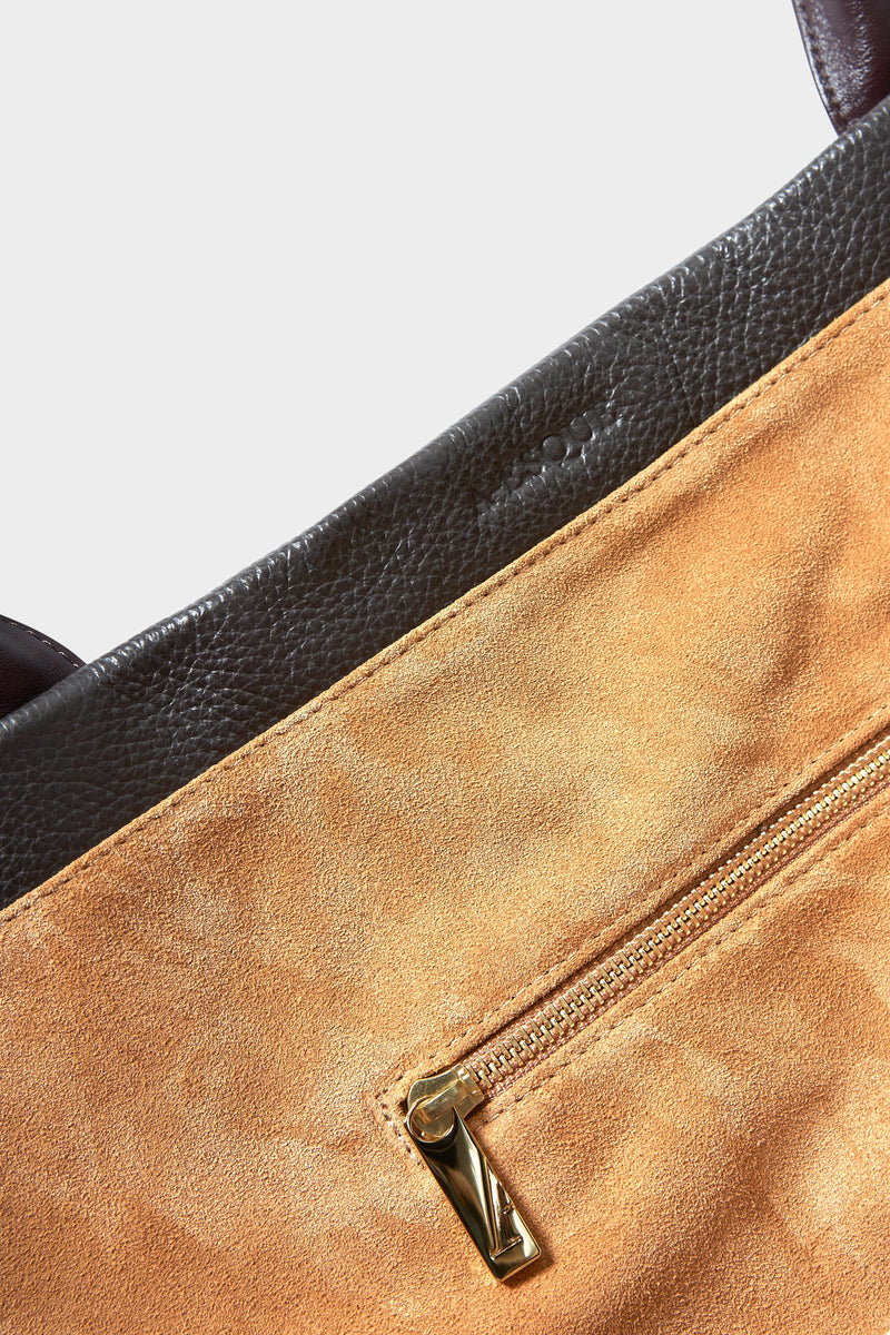 Jumbo Grocer Deluxe Tote Bag in Dark Brown
