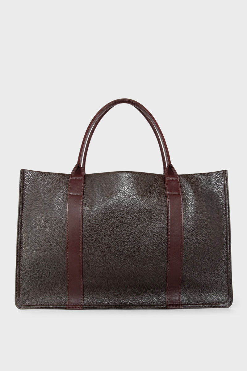 Grocer Deluxe Tote Bag in Dark Brown