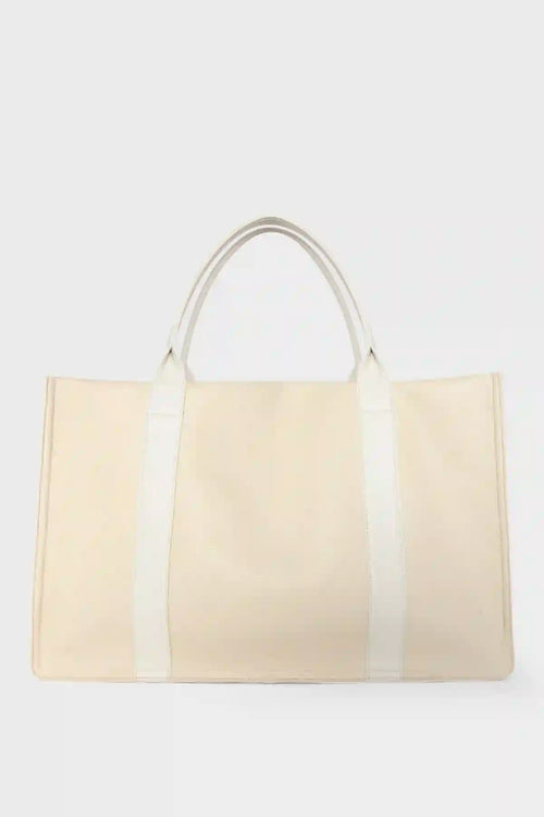 Grocer Deluxe Tote Bag in White Wash