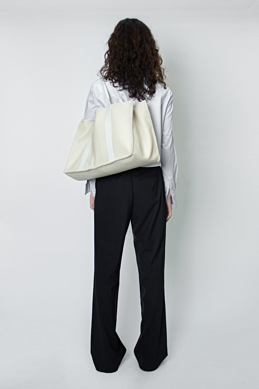 Grocer Deluxe Tote Bag in White Wash