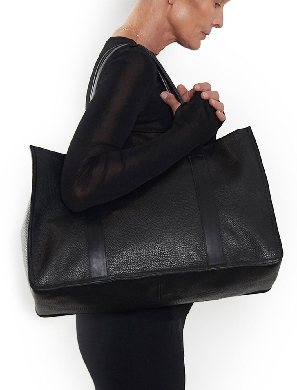 Grocer Deluxe Tote Bag in Black