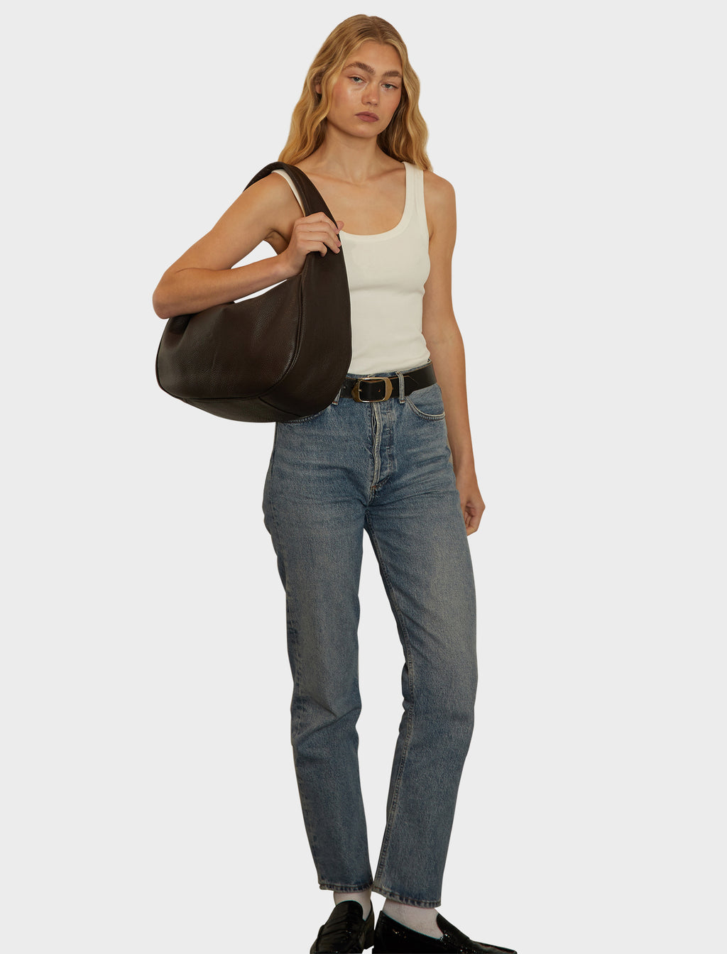 Halo Day Shoulder Bag in Dark Brown