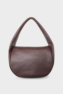 Midi Halo Shoulder Bag in Burgundy