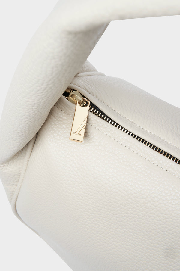 Midi Halo Shoulder Bag in Grain White Wash