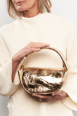 Mini Halo Bag in Metallic Gold