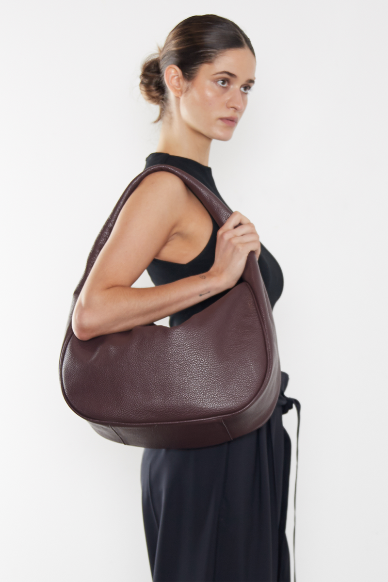 Halo Day Shoulder Bag in Burgundy