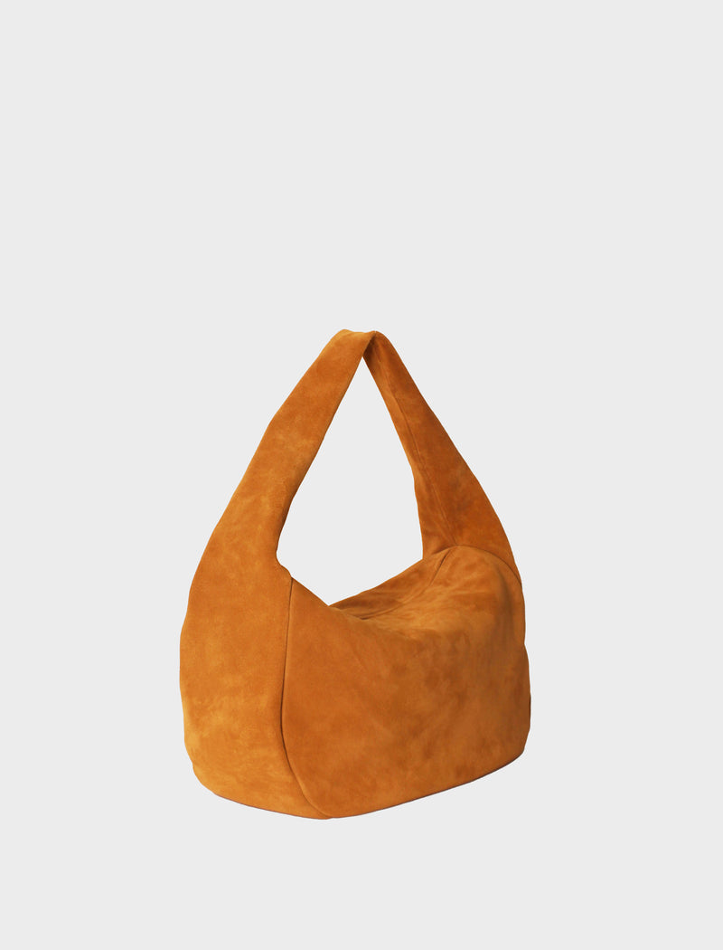 Halo Day Shoulder Bag in Suede Tan