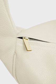 Midi Halo Shoulder Bag in Grain White Wash