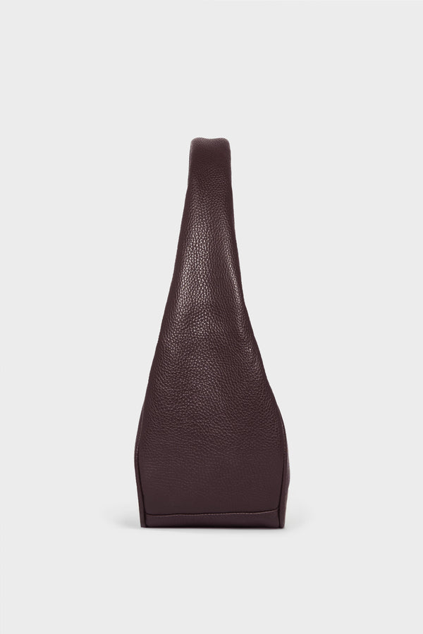 Midi Halo Shoulder Bag in Burgundy