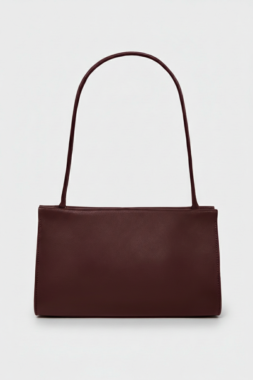 Teardrop Clutch in Smooth Burgundy