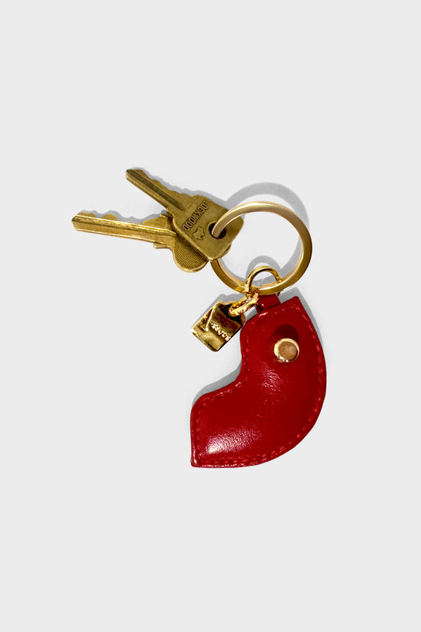 Lip Service Keyring in Smooth Red