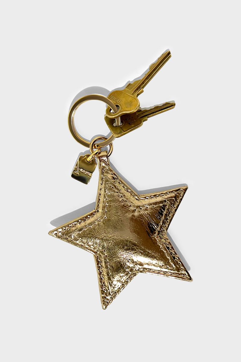 Seeing Stars Keyring in Metallic Gold