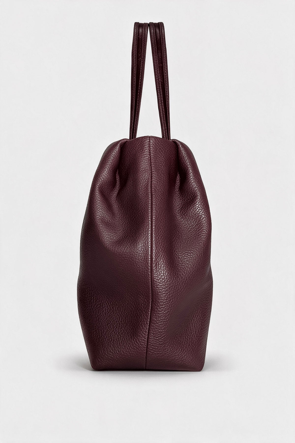 Inverted Fold Tote Bag in Grain Burgundy
