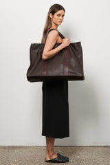 Jumbo Grocer Deluxe Tote Bag in Dark Brown