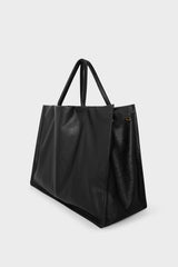 Jumbo Suite Tote Bag in Grain Black