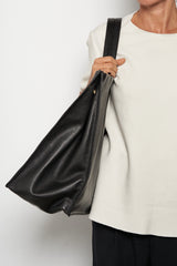 Jumbo Suite Tote Bag in Grain Black