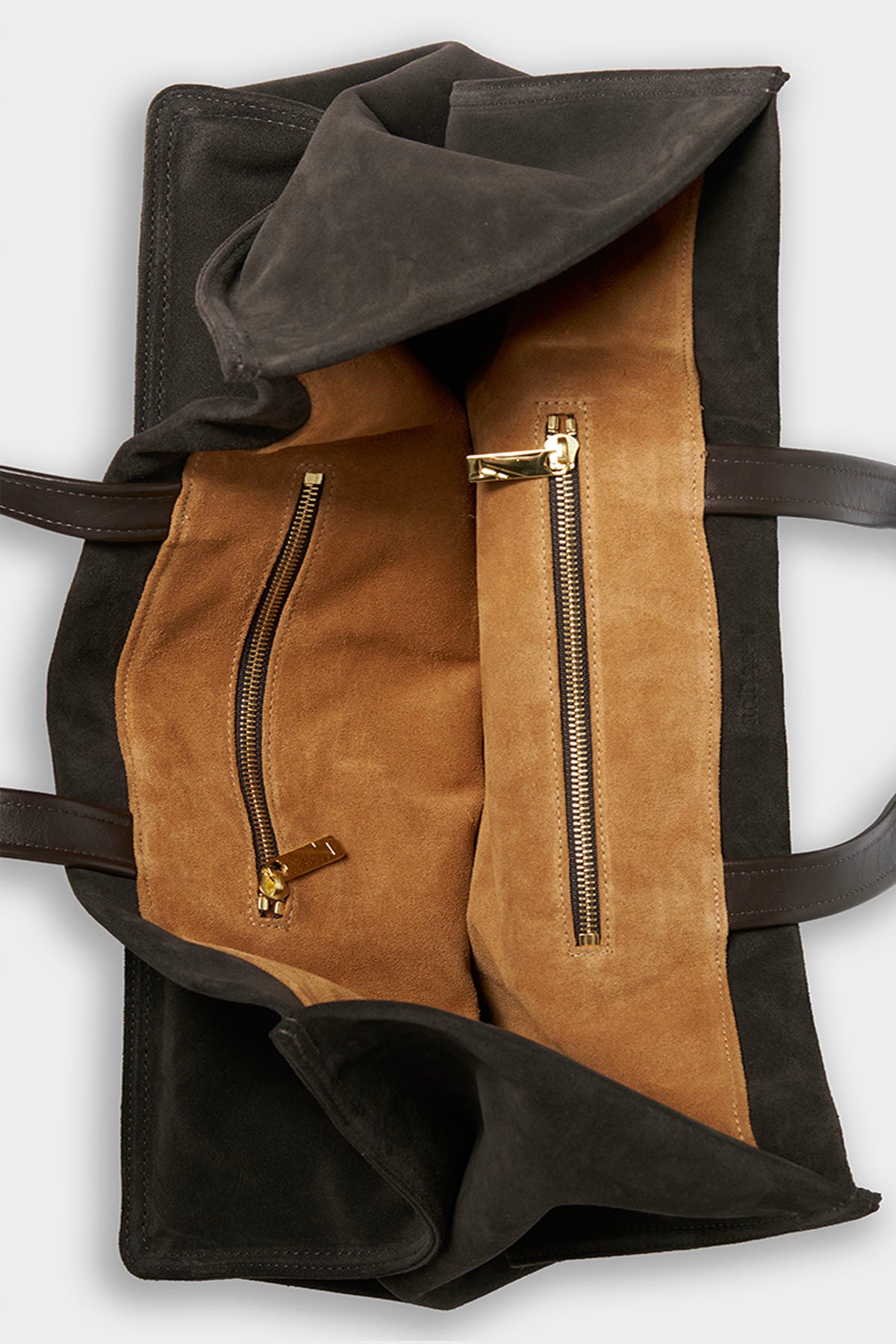 Jumbo Deluxe Tote Bag in Suede Brown