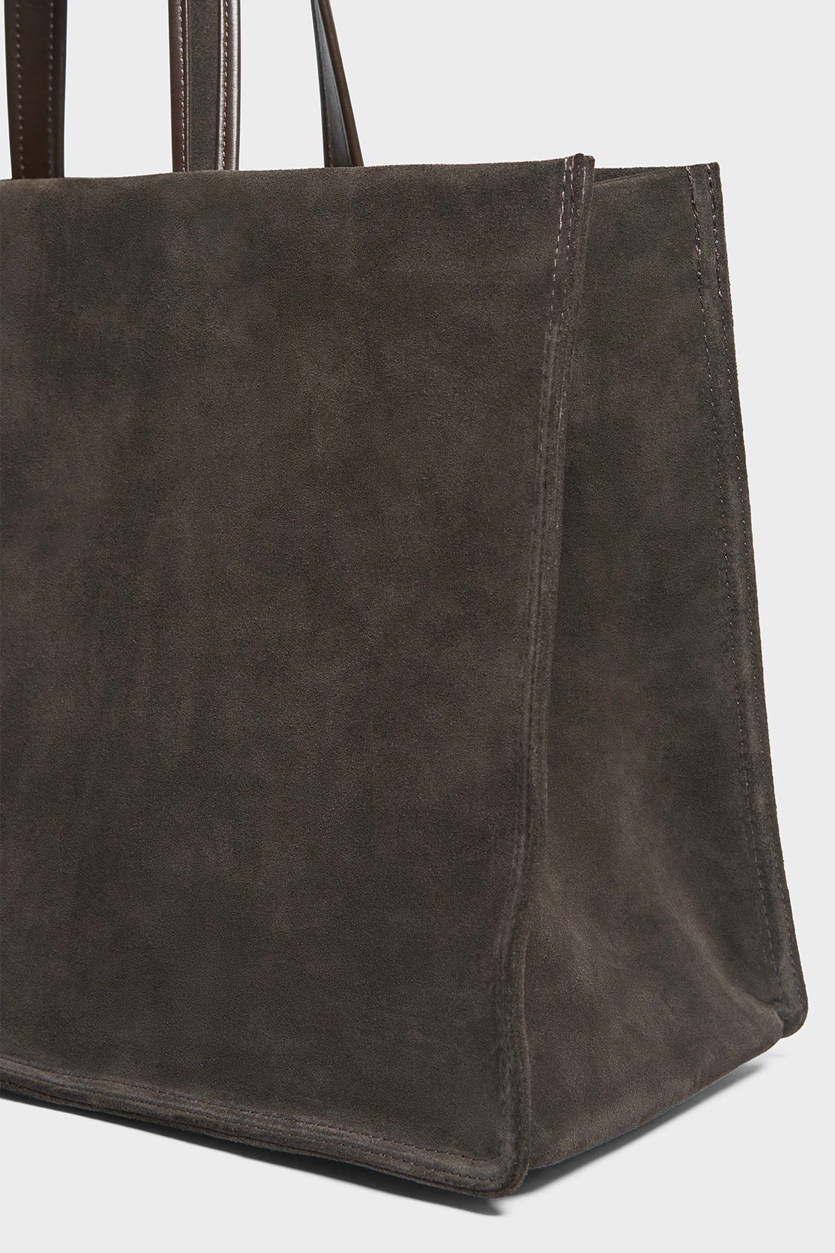 Jumbo Deluxe Tote Bag in Suede Brown