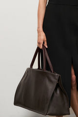 Junior Suite Tote  Bag in Dark Brown