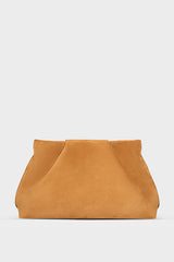 Fold Clutch in Suede Tan