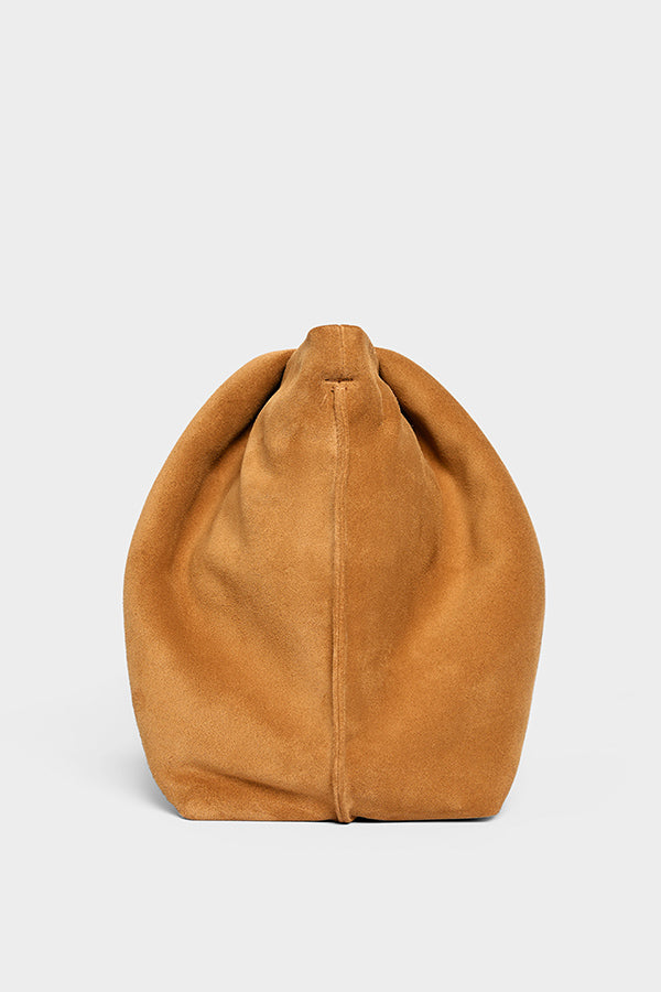 Fold Clutch in Suede Tan