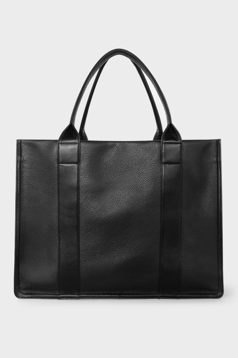 Square leather tote online