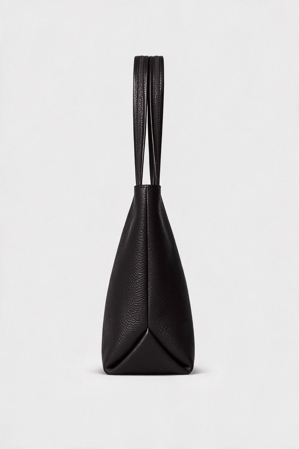 Large Simple Fold Tote in Grain Black