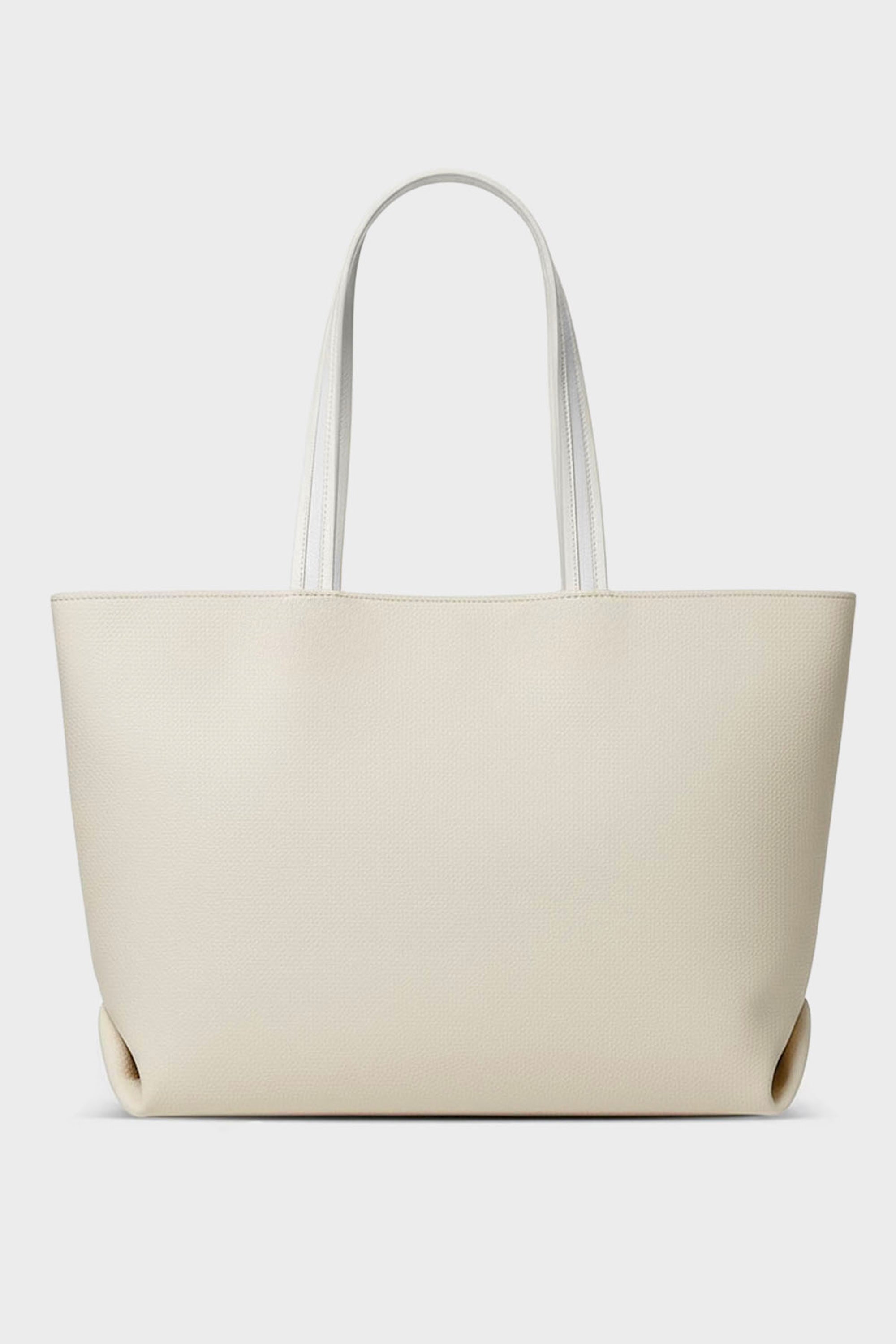 Large Simple Fold Tote in Grain White Wash