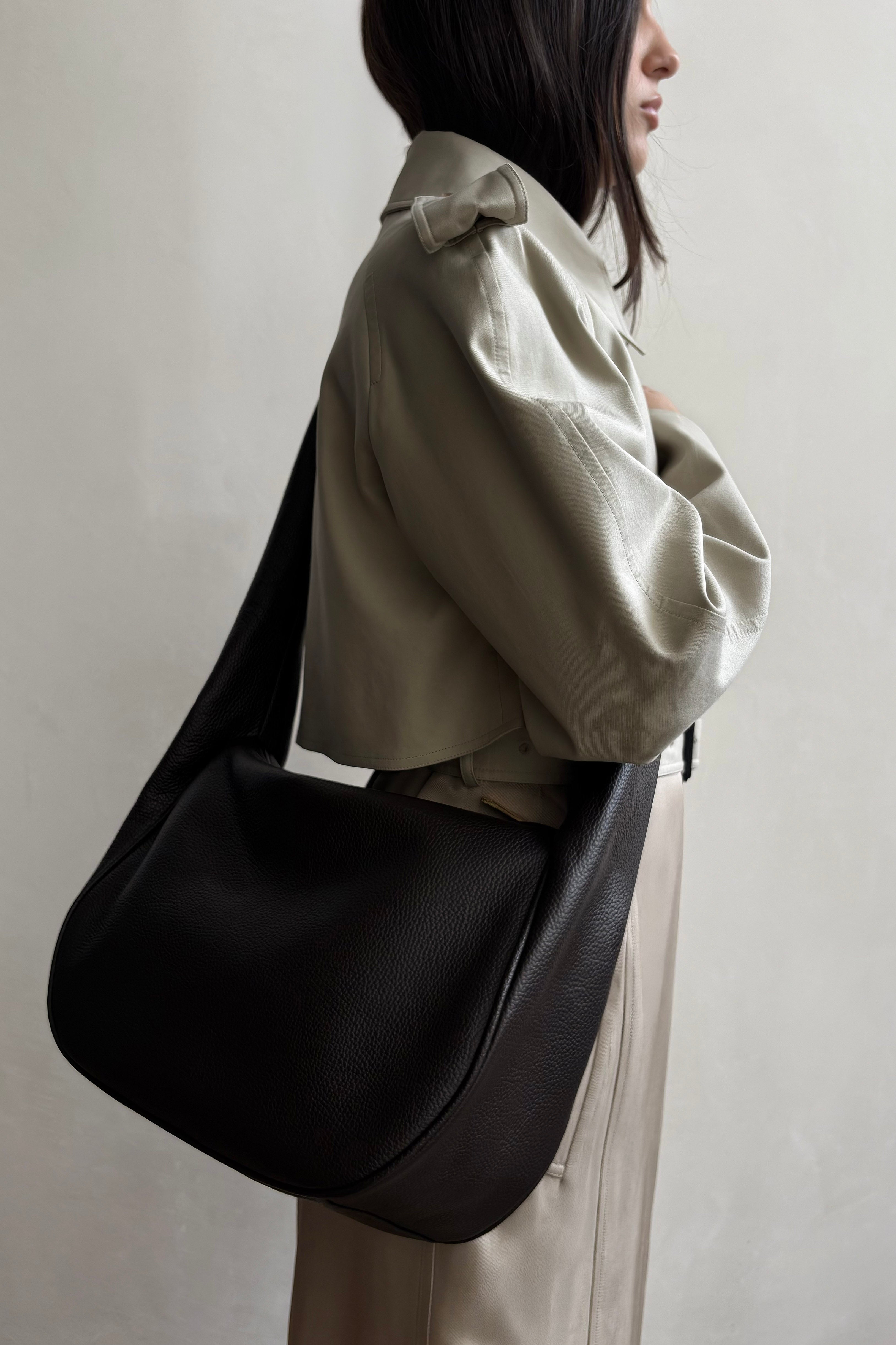 Halo Day Crossbody Bag in Grain Dark Brown