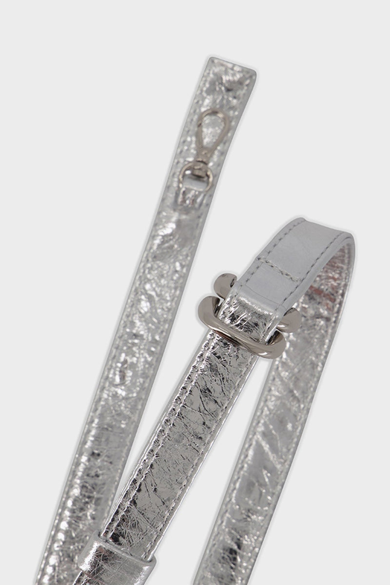 Adjustable Leather Strap Silver