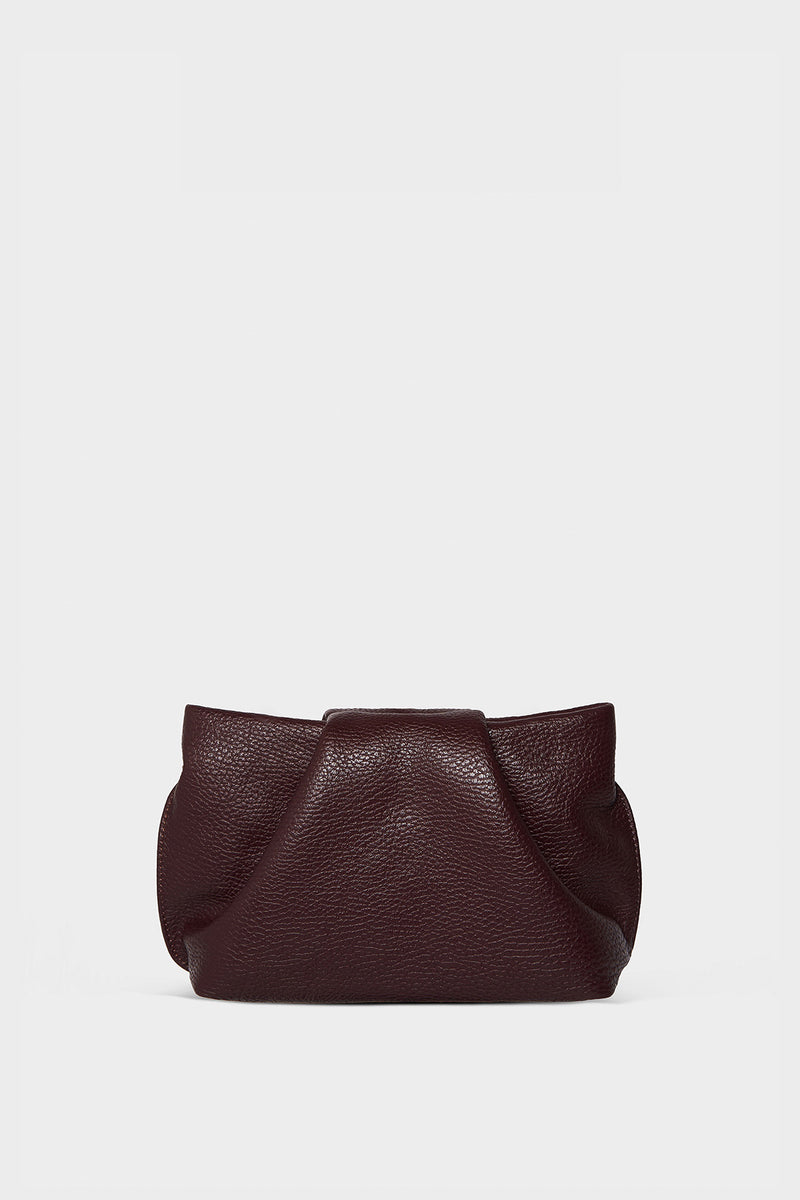 Fold Clutch Mini in Grain Burgundy