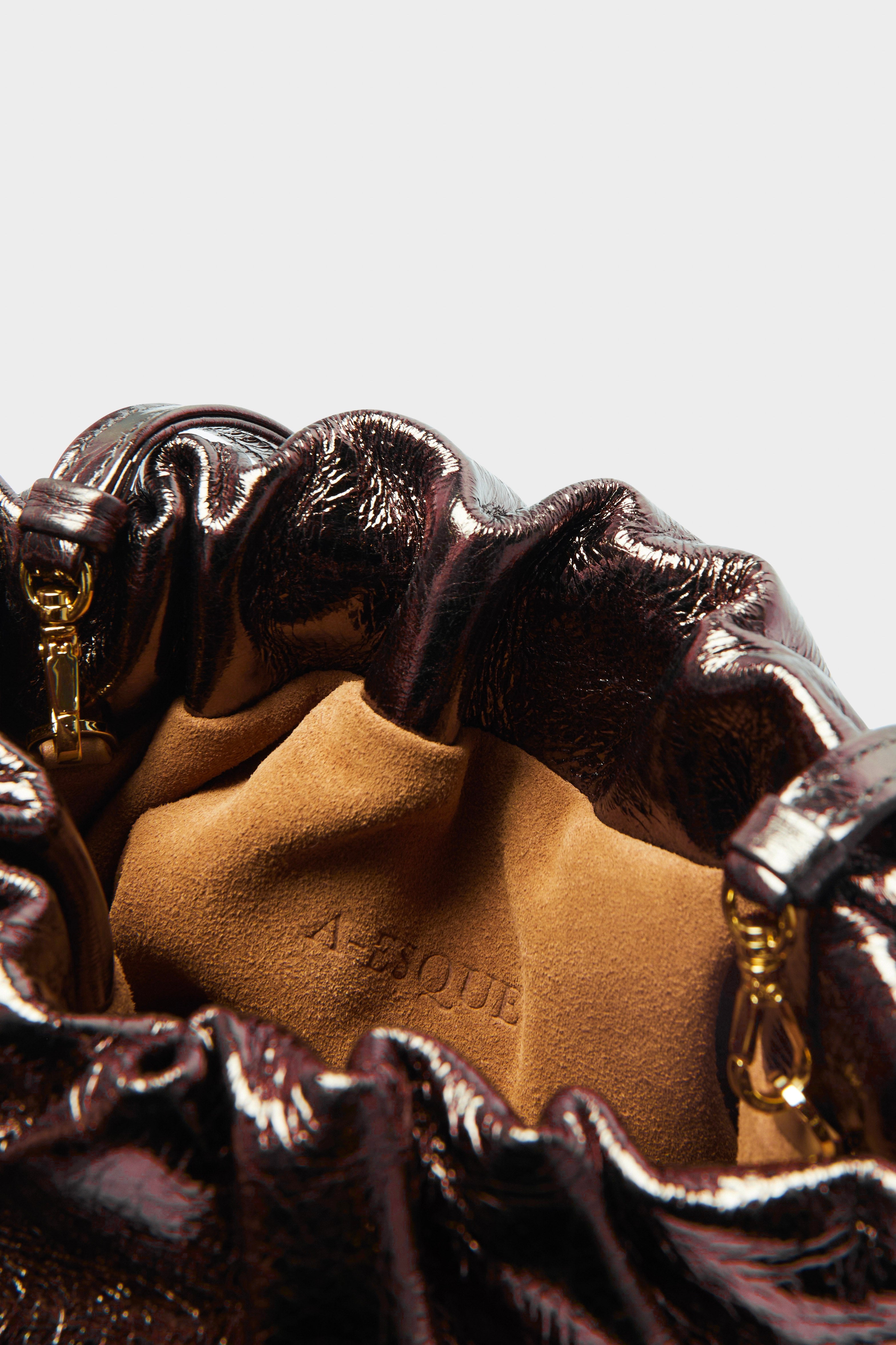 Mini Puffa in Metallic Burgundy