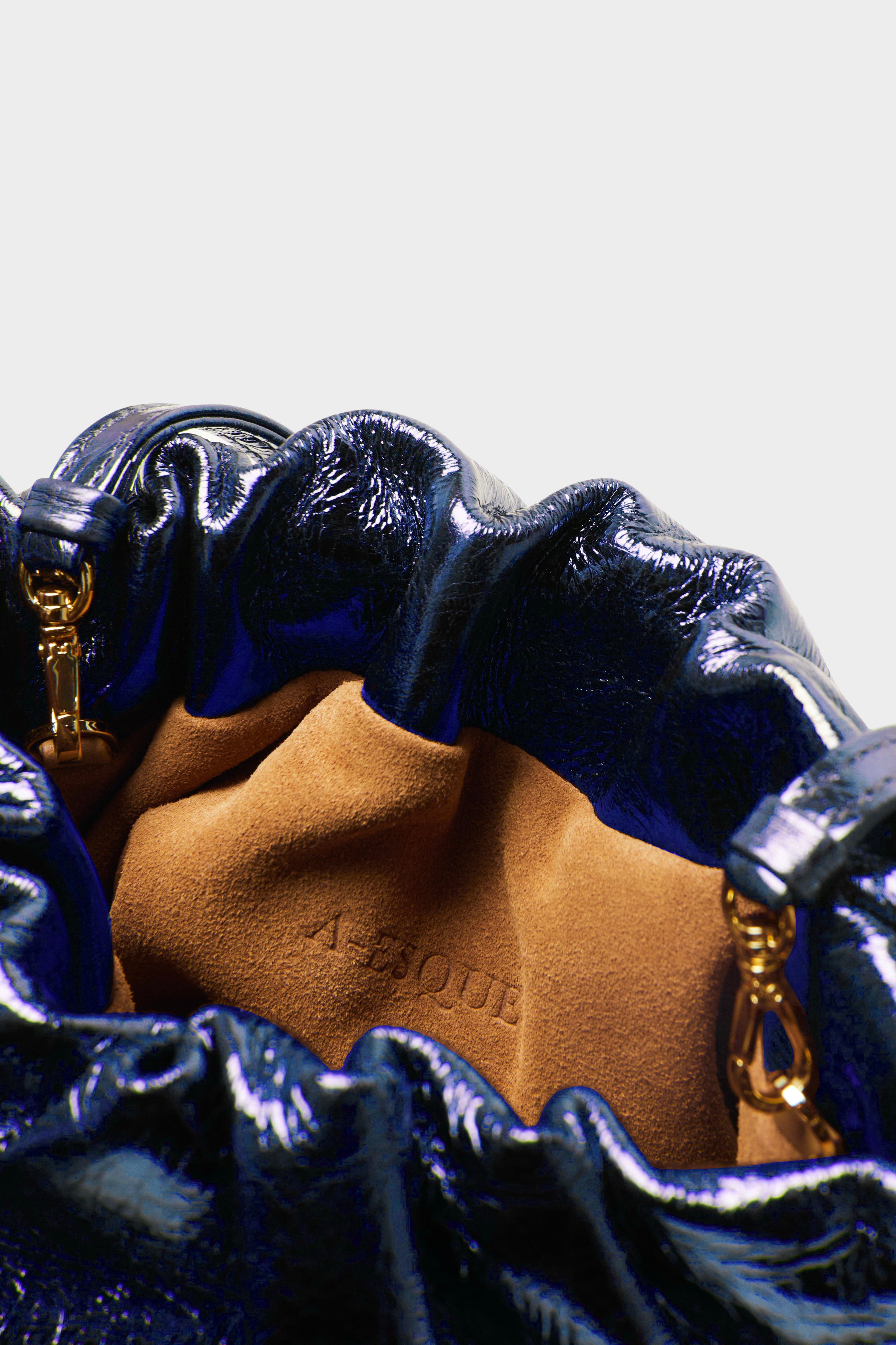 Mini Puffa in Metallic Indigo