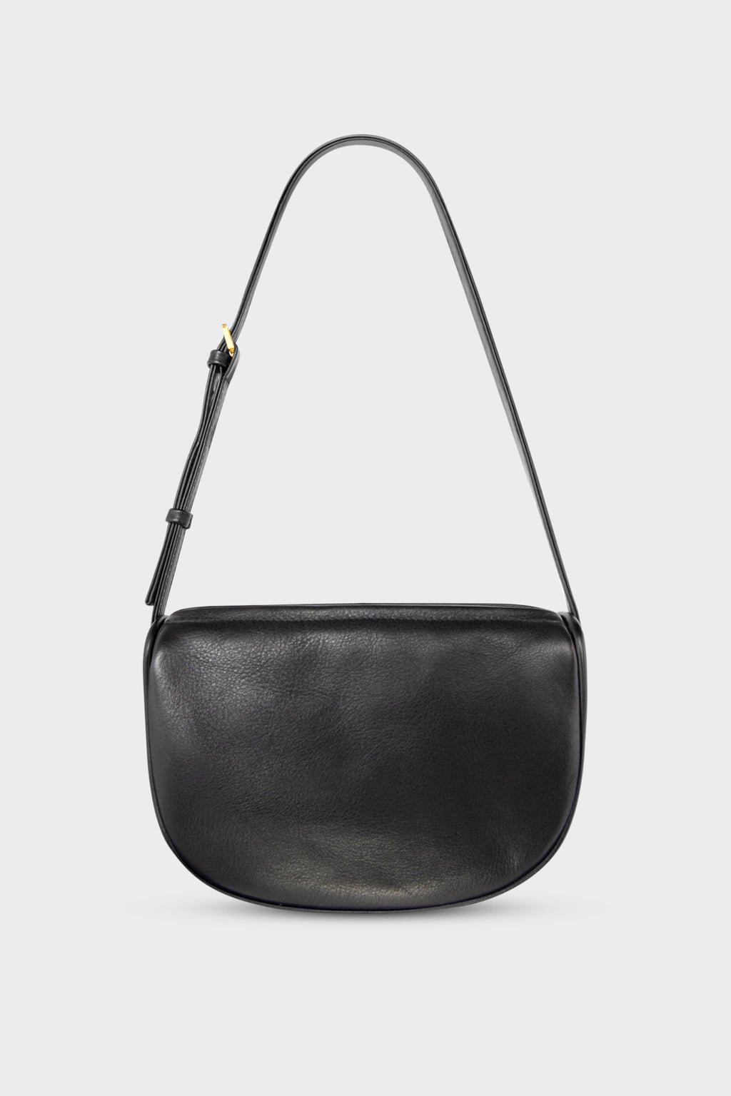 Mini Saddle Shoulder Bag in Smooth Black