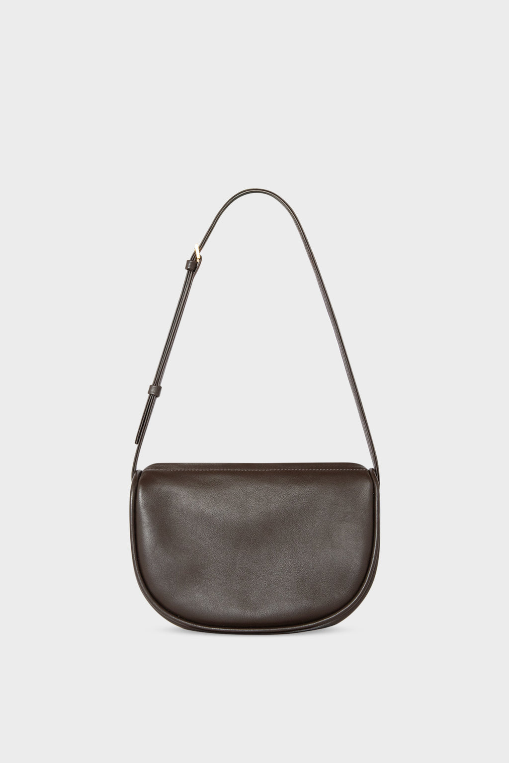 Mini Saddle Shoulder Bag in Smooth Dark Brown