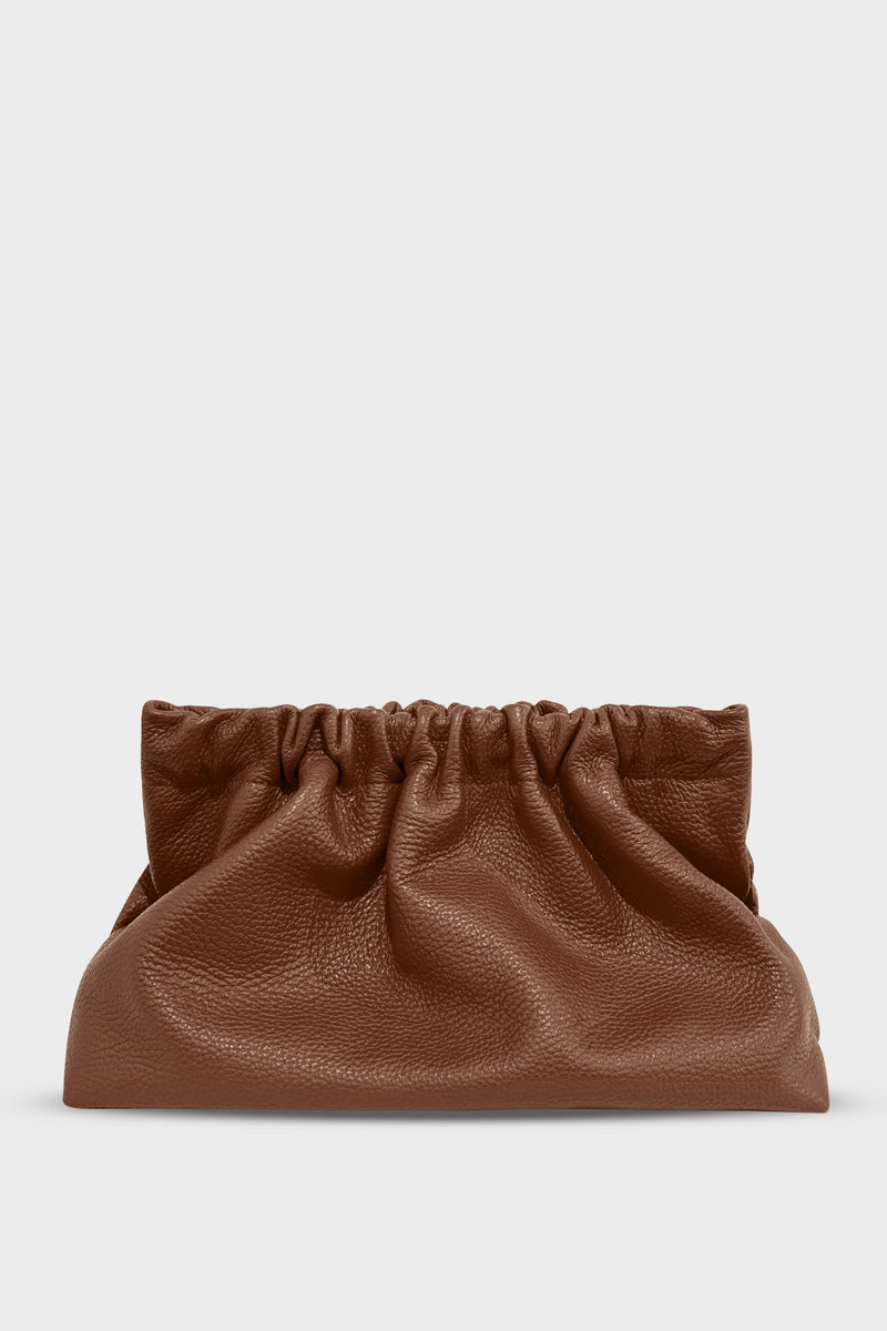 Mellow Clutch in Grain Brown