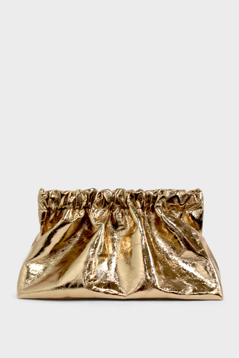 Mellow Clutch in Metallic Gold